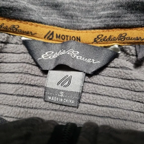 Eddie Bauer 1/4 Zip Motion Pullover Sweater Mens Small Athletic Long Sleeve Logo - Picture 4 of 11